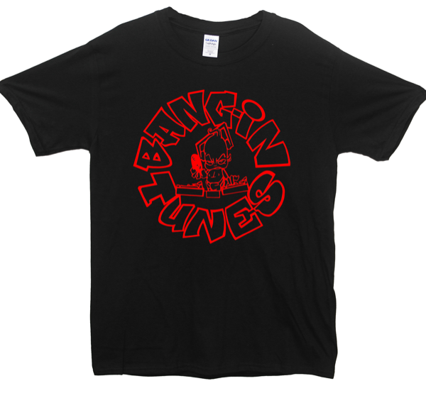 Bangin Tunes - Original Black - Red Circle Logo Tee