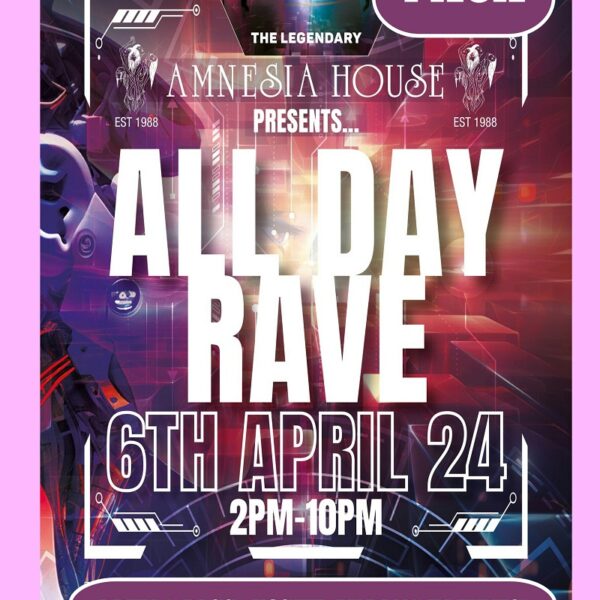 Amnesia House - All Day Rave - April 2024 - DNB  - CD Pack
