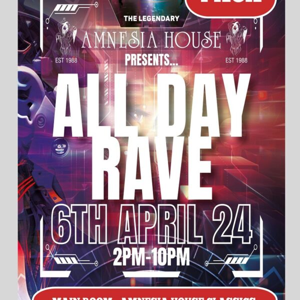 Amnesia House - All Day Rave - April 2024 - Main Room - CD Pack
