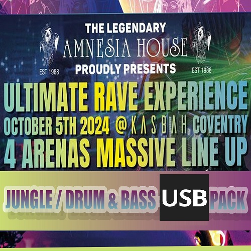 Amnesia House – Ultimate Rave Experience – Oct 2024 – Jungle / DNB Arena – USB