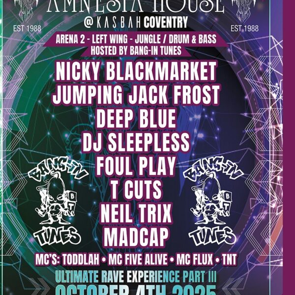Amnesia House - Ultimate Rave Experience Part 3- 2025 - Jungle / DNB - CD Pack